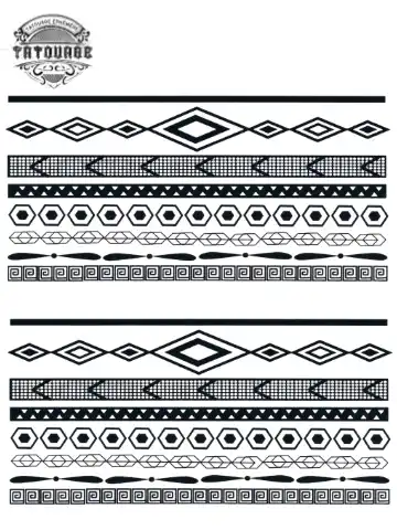 tatouage ephemere bracelet amerindien Tatouage éphémère bracelet amérindien