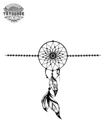 tatouage ephemere bracelet attrape reve Tatouage éphémère bracelet attrape rêve