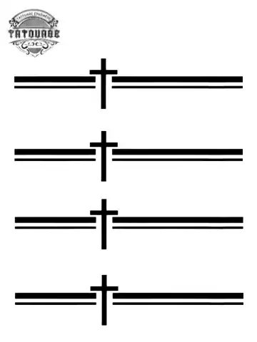 Tatouage éphémère bracelet avec croix