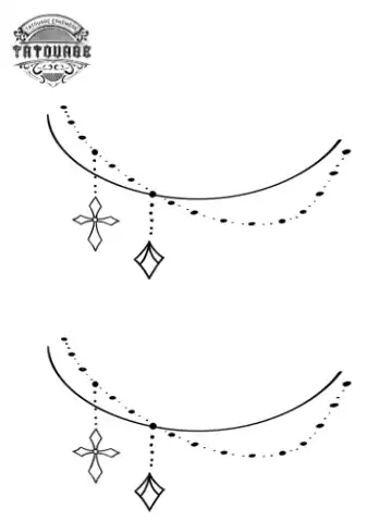 tatouage ephemere bracelet avec pendentif Tatouage éphémère bracelet avec pendentif