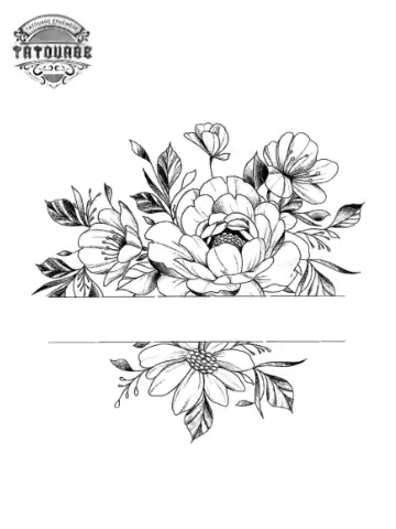Tatouage éphémère bracelet de fleur