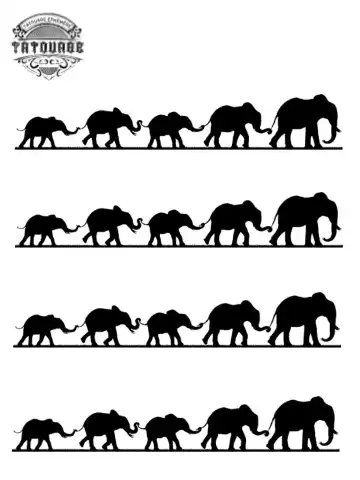 Tatouage éphémère bracelet éléphant