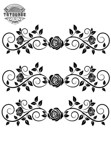 Tatouage éphémère bracelet femme fleur