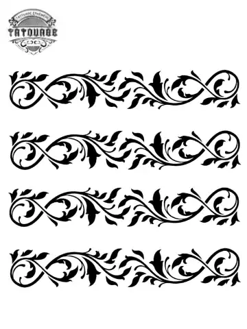 tatouage ephemere bracelet feuille Tatouage éphémère bracelet feuille