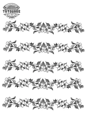 tatouage ephemere bracelet fleur Tatouage éphémère bracelet fleur