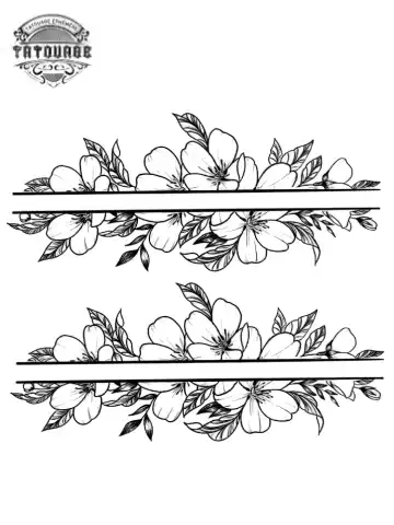 tatouage ephemere bracelet floral Tatouage éphémère bracelet floral
