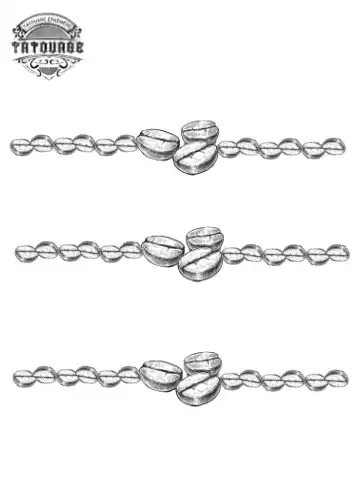 tatouage ephemere bracelet grain de cafe Tatouage éphémère bracelet grain de café