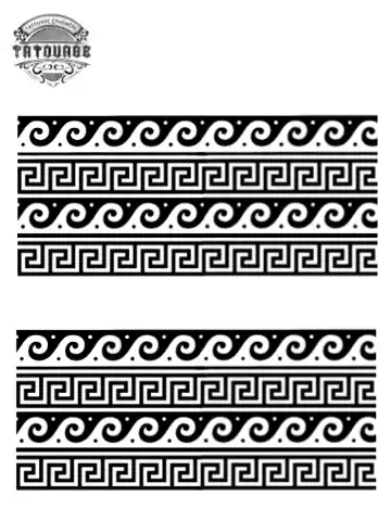 Tatouage éphémère bracelet grec