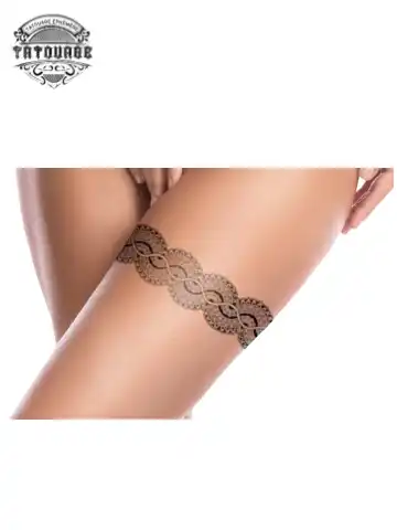 tatouage ephemere bracelet jambe photo Tatouage éphémère bracelet jambe