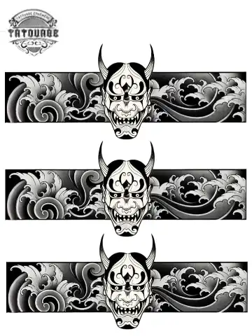 tatouage ephemere bracelet japonais Tatouage éphémère bracelet japonais