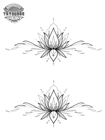 Tatouage éphémère bracelet lotus