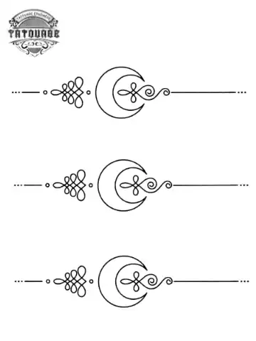 Tatouage éphémère bracelet lune