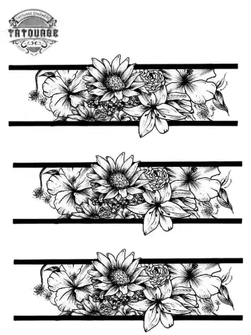 tatouage ephemere bracelet noir femme Tatouage éphémère bracelet noir femme