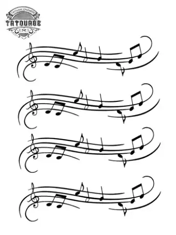 tatouage ephemere bracelet note de musique Tatouage éphémère bracelet note de musique
