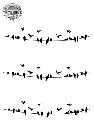 tatouage ephemere bracelet oiseau Tatouage éphémère bracelet oiseau
