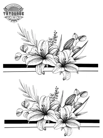 tatouage ephemere bracelet orchidee Tatouage éphémère bracelet orchidée