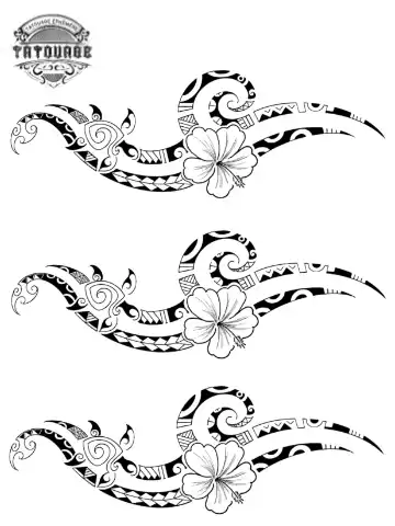 tatouage ephemere bracelet polynesien femme Tatouage éphémère bracelet polynésien femme
