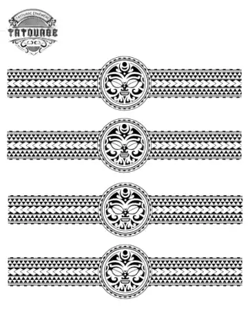 tatouage ephemere bracelet polynesien Tatouage éphémère bracelet polynésien