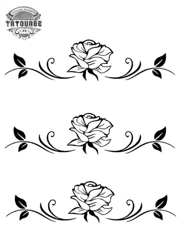 tatouage ephemere bracelet rose Tatouage éphémère bracelet rose
