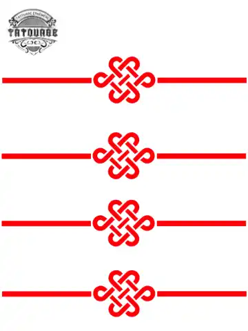 Tatouage éphémère bracelet rouge