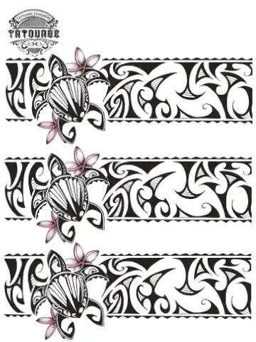 tatouage ephemere bracelet tahitien femme Tatouage éphémère bracelet tahitien femme
