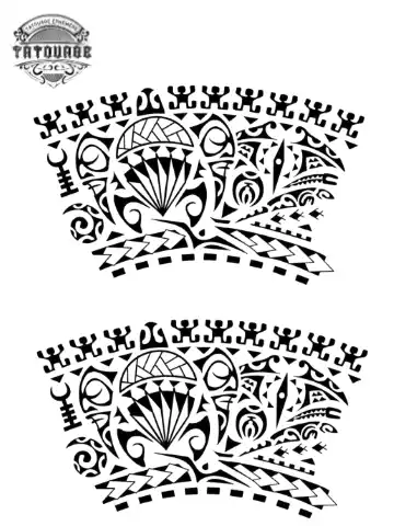 Tatouage éphémère bracelet tahitien homme