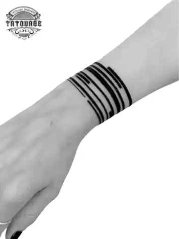 tatouage ephemere bracelet trait photo Tatouage éphémère bracelet trait