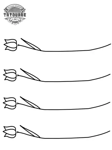 tatouage ephemere bracelet tulipe Tatouage éphémère bracelet tulipe