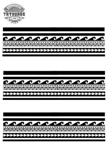 tatouage ephemere bracelet vague Tatouage éphémère bracelet vague