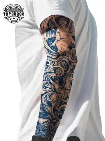 tatouage ephemere bras ange photo Tatouage éphémère bras ange