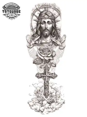tatouage ephemere bras avec croix Tatouage éphémère bras avec croix