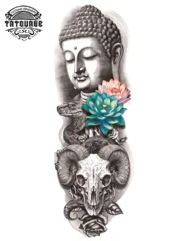 tatouage ephemere bras bouddha Tatouage éphémère bras bouddha