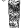 Tatouage éphémère bras complet animaux