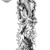 Tatouage éphémère bras complet carpe koi