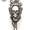 tatouage ephemere bras complet crane Tatouage éphémère bras complet crâne