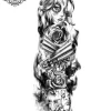 Tatouage éphémère bras complet femme rose