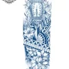 Tatouage éphémère bras complet fleur