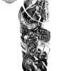 Tatouage éphémère bras complet guerrier