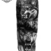 Tatouage éphémère bras complet homme loup