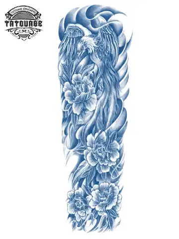 tatouage ephemere bras complet phoenix Tatouage éphémère bras complet phœnix