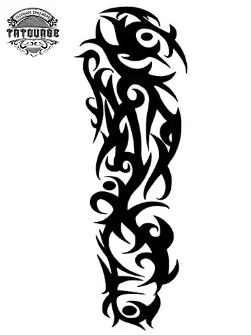 Tatouage éphémère bras complet tribal