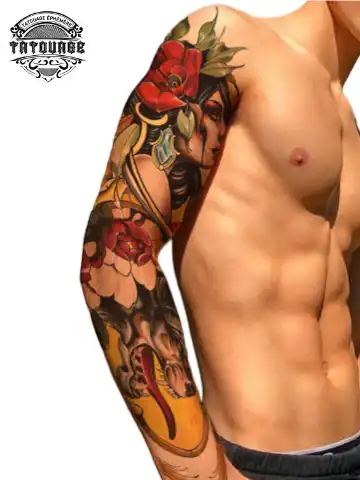 Tatouage éphémère bras couleur