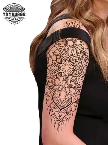 tatouage ephemere bras dentelle photo Tatouage éphémère bras dentelle