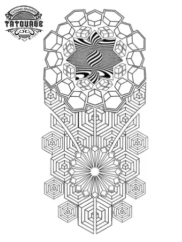 tatouage ephemere bras ge?ome?trique Tatouage éphémère bras géométrique