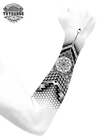 tatouage ephemere bras graphique photo Tatouage éphémère bras graphique