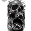 Tatouage éphémère bras homme boussole