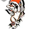 tatouage ephemere bras homme pin up Tatouage éphémère bras homme pin up