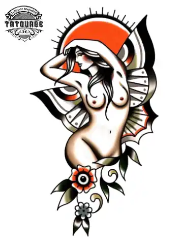 tatouage ephemere bras homme pin up Tatouage éphémère bras homme pin up