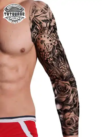 tatouage ephemere bras horloge photo Tatouage éphémère bras horloge