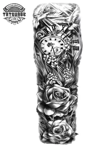 tatouage ephemere bras horloge Tatouage éphémère bras horloge